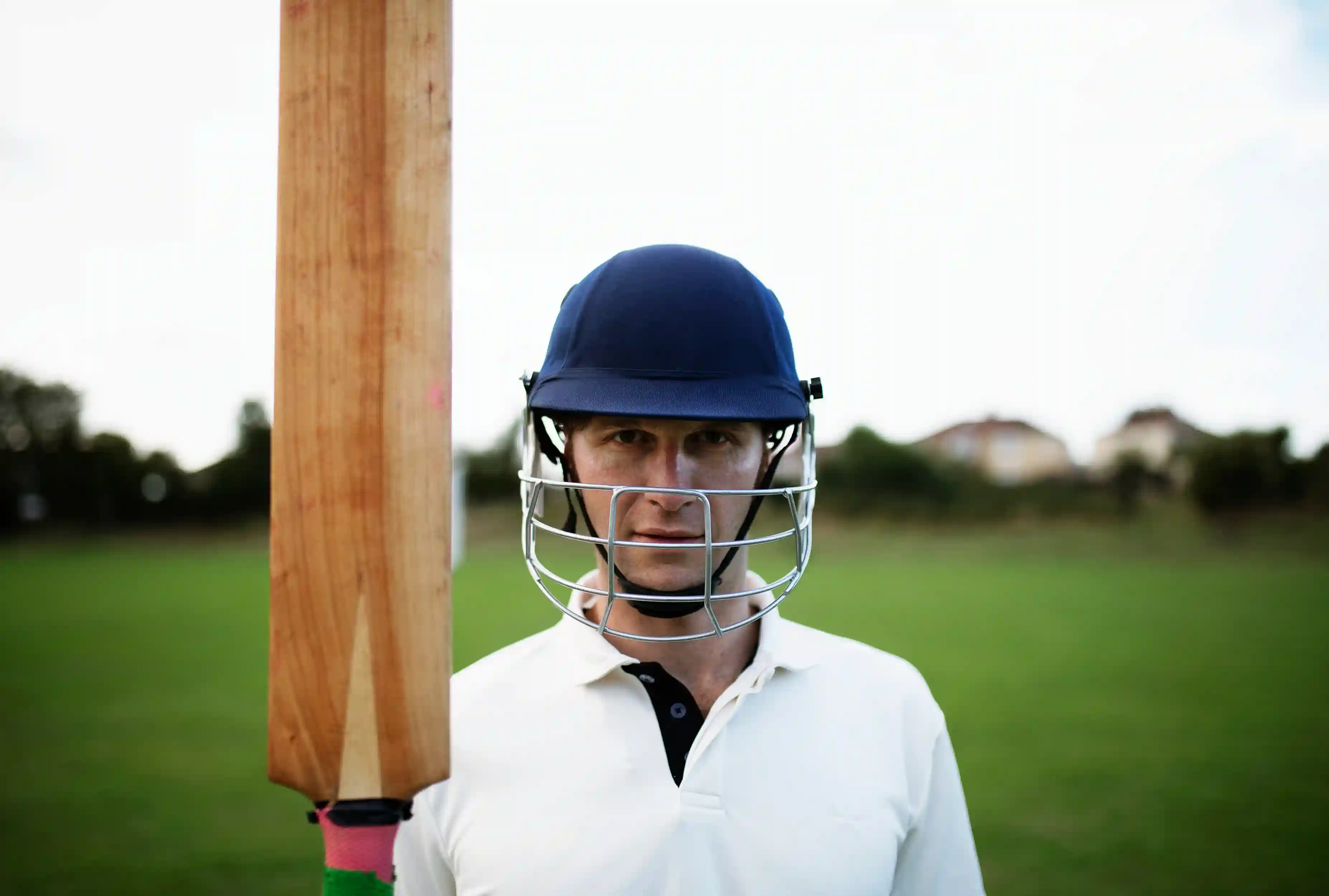 Cricket player batting